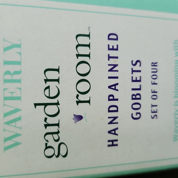 Waverly Garden Room "Sweet Violets" 4 pack Goblets NIB - Picture 8 of 13